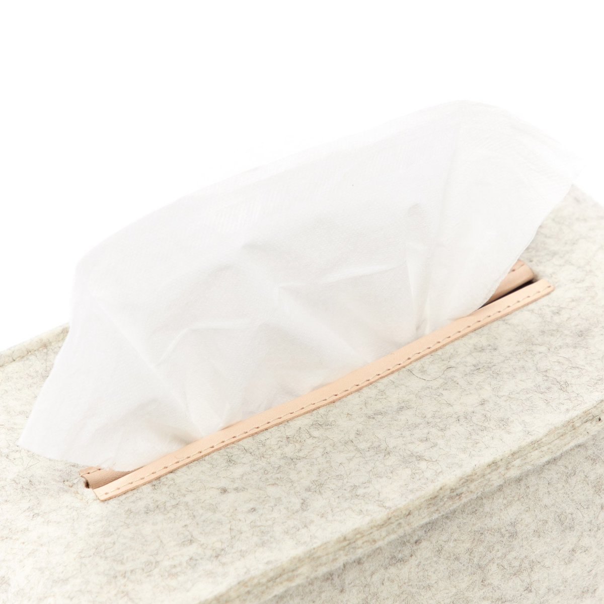 Graf Lantz Tissue Box Cover Heather White Garmentory