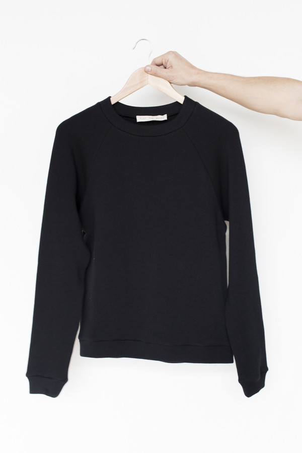 Unisex Play the Bones Cotton Raglan Crewneck - Black Unisex Play the Bones Cotton Raglan Crewneck - Black
