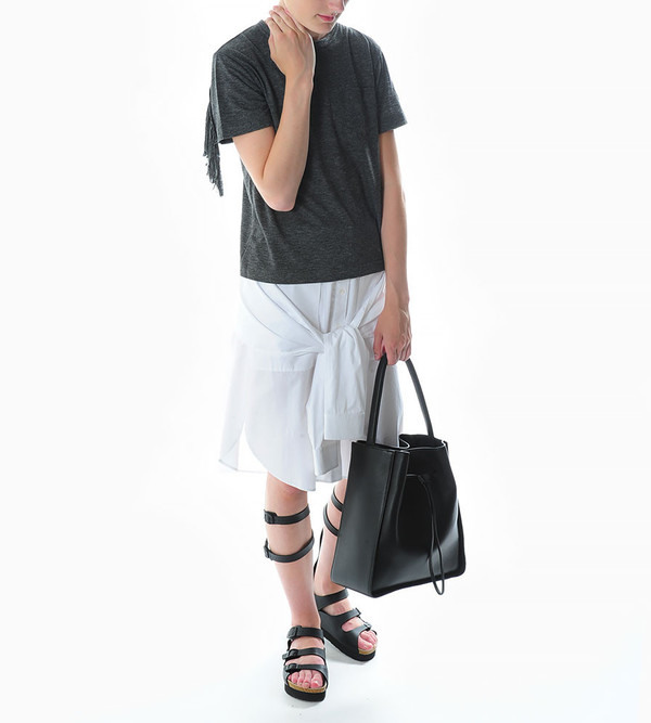 Sacai Luck Grey Fringe Back T-shirt Sacai Luck Grey Fringe Back T-shirt
