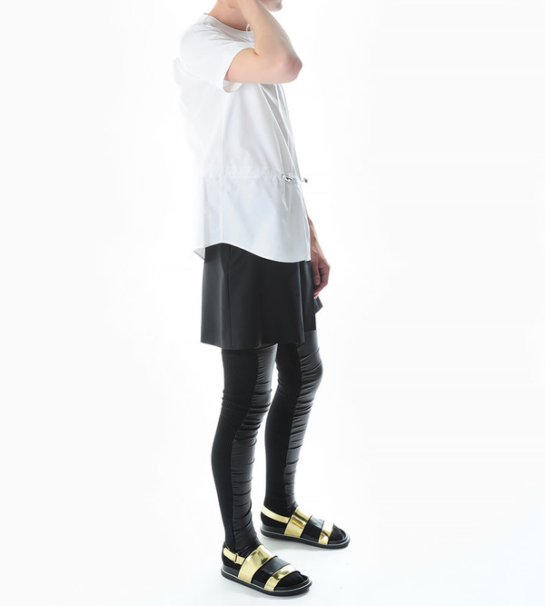 Sacai Luck Short-Sleeve Pullover with Drawstring Sacai Luck Short-Sleeve Pullover with Drawstring