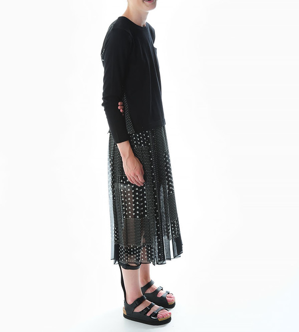 Sacai Luck Sweater with Heart-Printed Back Sacai Luck Sweater with Heart-Printed Back