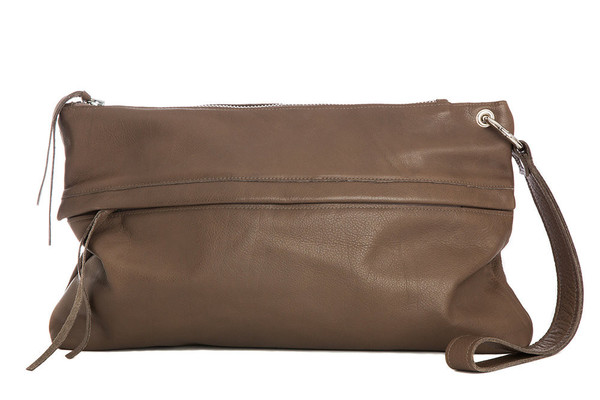 Taupe Leather Clutch Taupe Leather Clutch