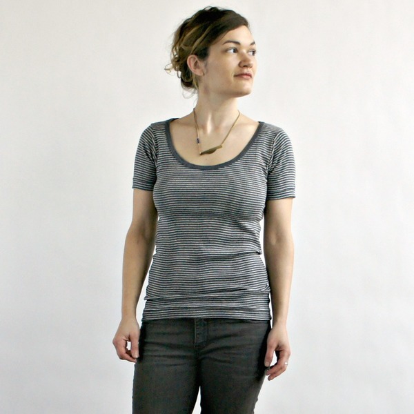 Maisie Tee in Kelly Green and White Stripe by Curator Maisie Tee in Kelly Green and White Stripe by Curator