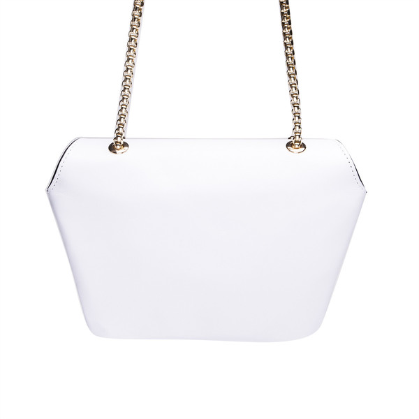 Ellia Wang Geometry Layer Clutch in White Leather Ellia Wang Geometry Layer Clutch in White Leather