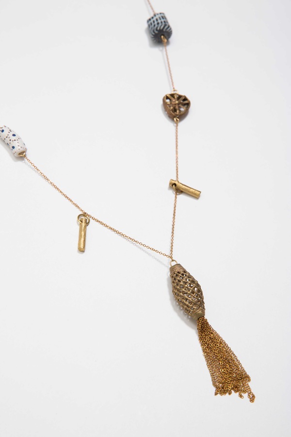 Osei-Duro Bead & Chain Necklace Osei-Duro Bead & Chain Necklace