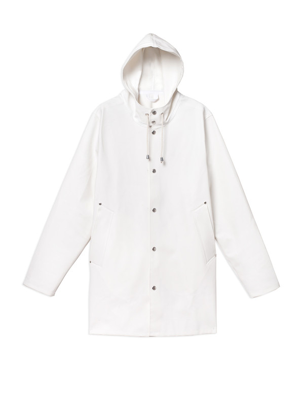 Stutterheim Mens Stockholm Raincoat - White Stutterheim Mens Stockholm Raincoat - White