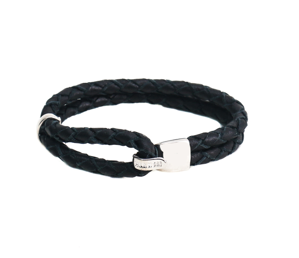 Miansai Woven Black Leather Beacon Bracelet Miansai Woven Black Leather Beacon Bracelet
