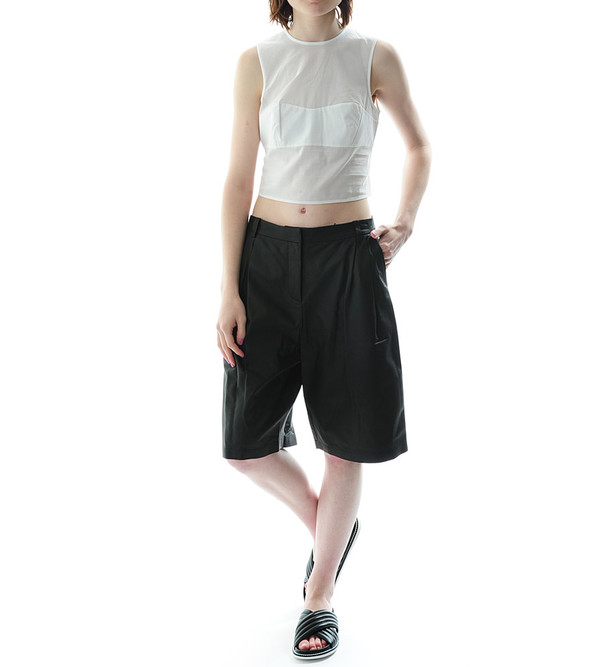 T By Alexander Wang Matte Lamb Wide Leg Shorts T By Alexander Wang Matte Lamb Wide Leg Shorts