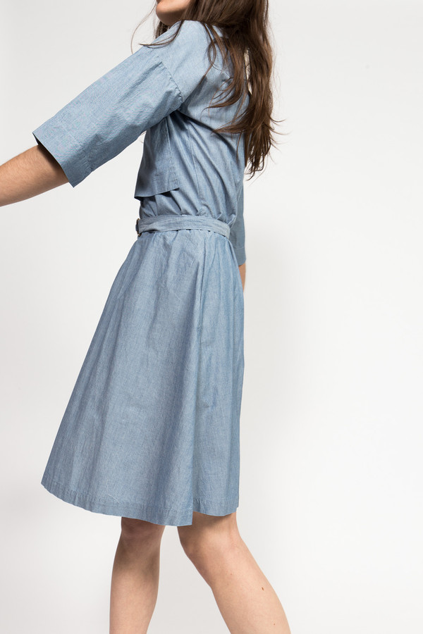 Maison Kitsune Jade Chambray Dress Maison Kitsune Jade Chambray Dress
