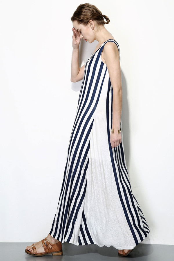 Nautical Striped Maxi Dress Navy/White Nautical Striped Maxi Dress Navy/White