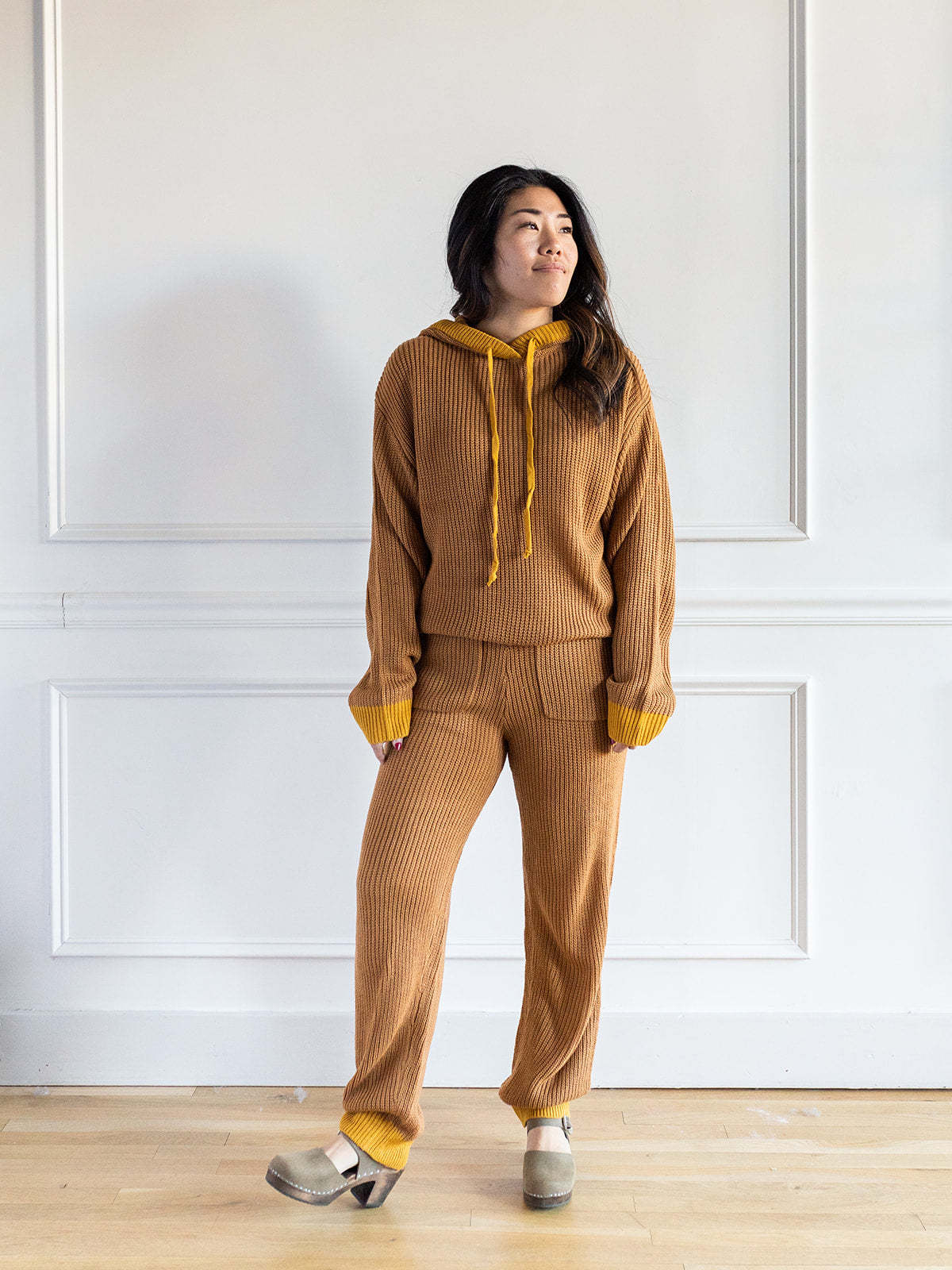 camel sweater set