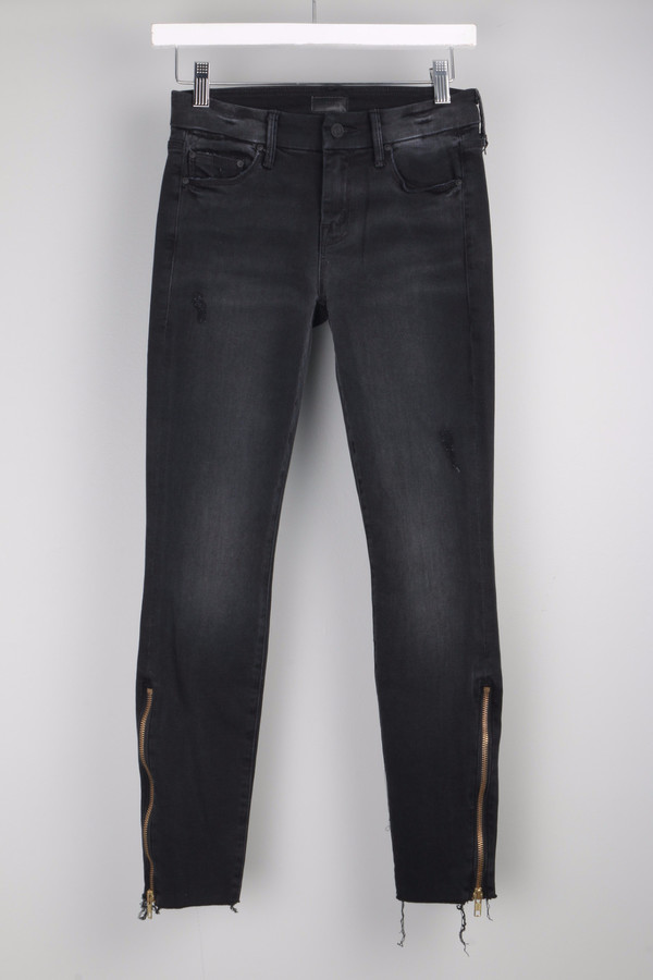 Mother Denim Looker Zip Fray Mother Denim Looker Zip Fray