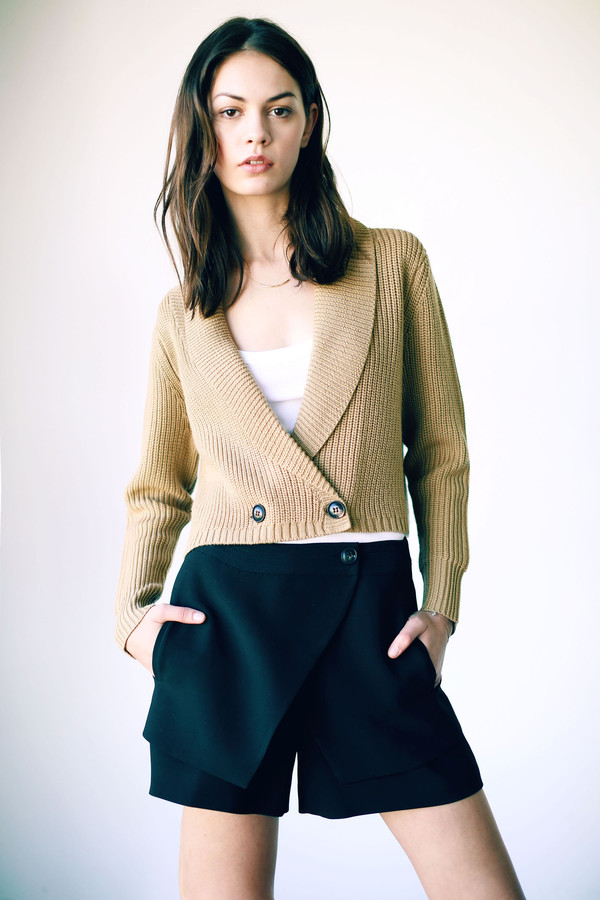 Cosette Louisa Cropped Cardigan Camel Cosette Louisa Cropped Cardigan Camel