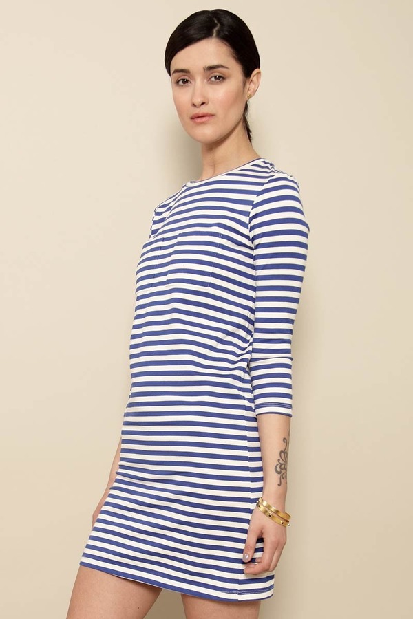 Litke Breton Stripe Two-Pocket Tee Dress Litke Breton Stripe Two-Pocket Tee Dress