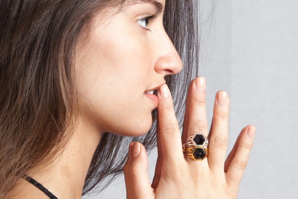 Shahla Karimi Hex Set Ring with Onyx Shahla Karimi Hex Set Ring with Onyx