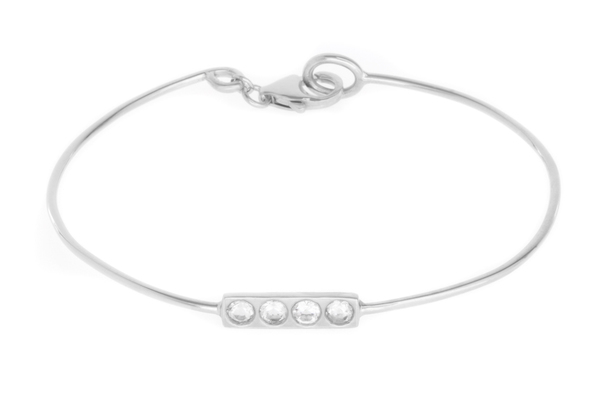 Shahla Karimi Bar Bangle with White Topaz Shahla Karimi Bar Bangle with White Topaz