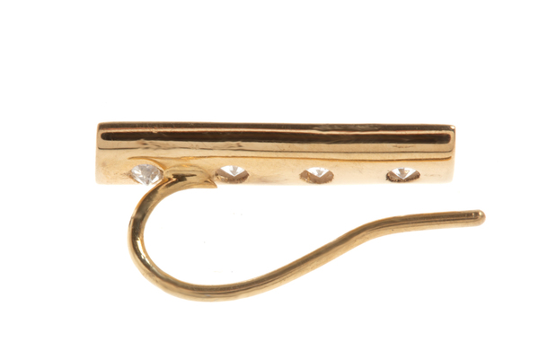 Shahla Karimi Bar Ear Crawler with White Topaz Shahla Karimi Bar Ear Crawler with White Topaz