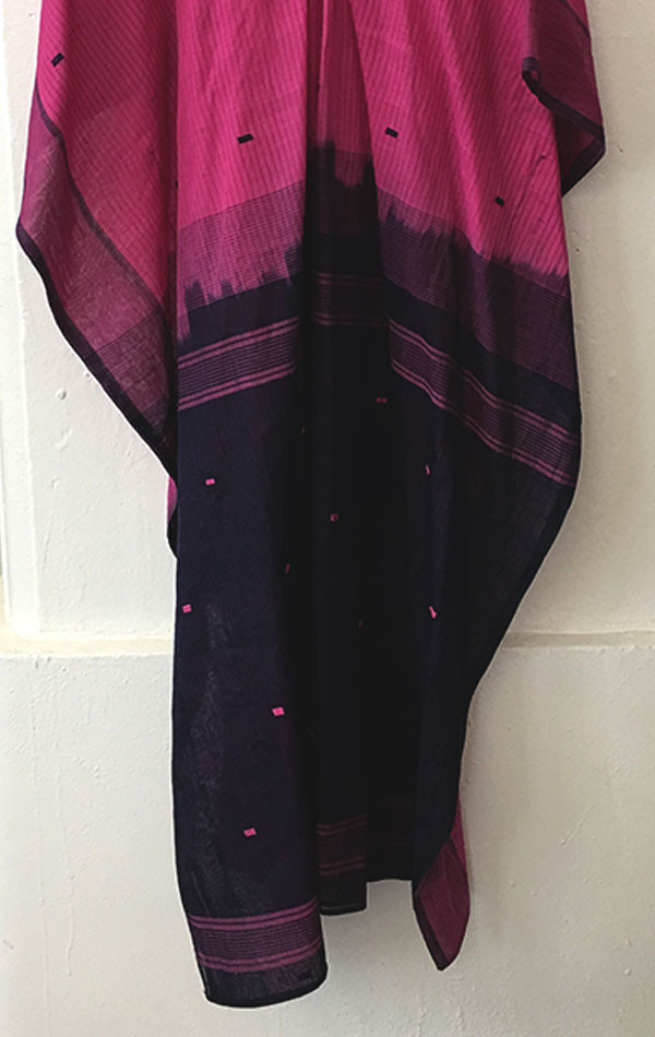 Pink caftan with purple front Pink caftan with purple front