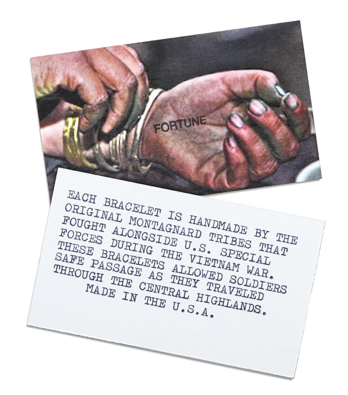 FORTUNE GOODS JOHN WAYNE MONTAGNARD BRACELET IN STEEL (THICK) Garmentory