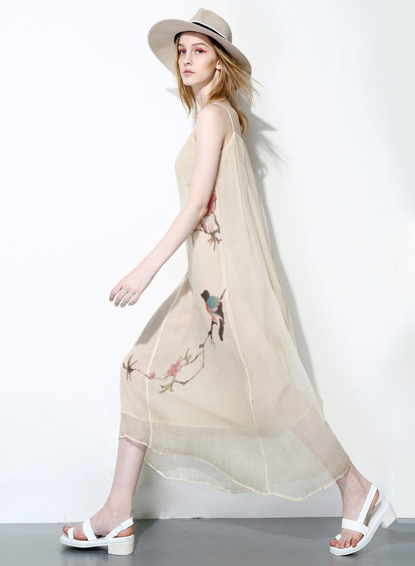 Few Moda Chinese Painted Maxi Dress Few Moda Chinese Painted Maxi Dress