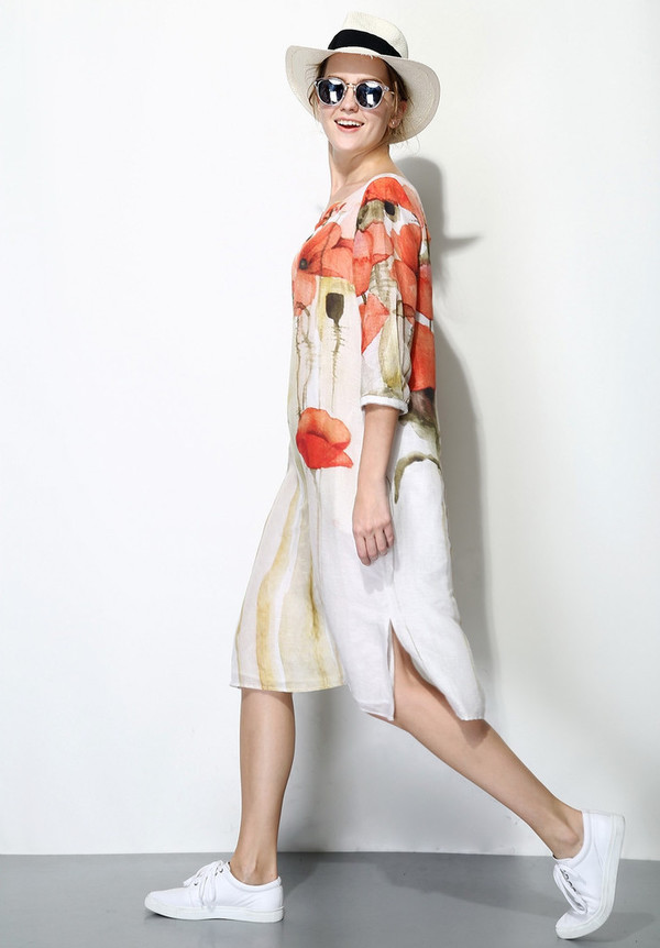 Few Moda Poppy Print Midi Dress Few Moda Poppy Print Midi Dress