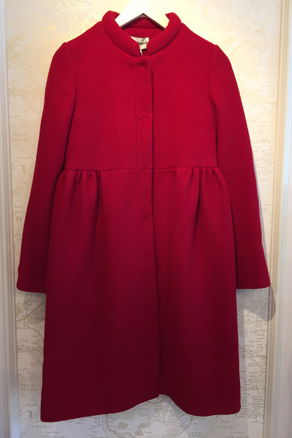 Cacharel Boiled Wool Pintuck Coat Cacharel Boiled Wool Pintuck Coat