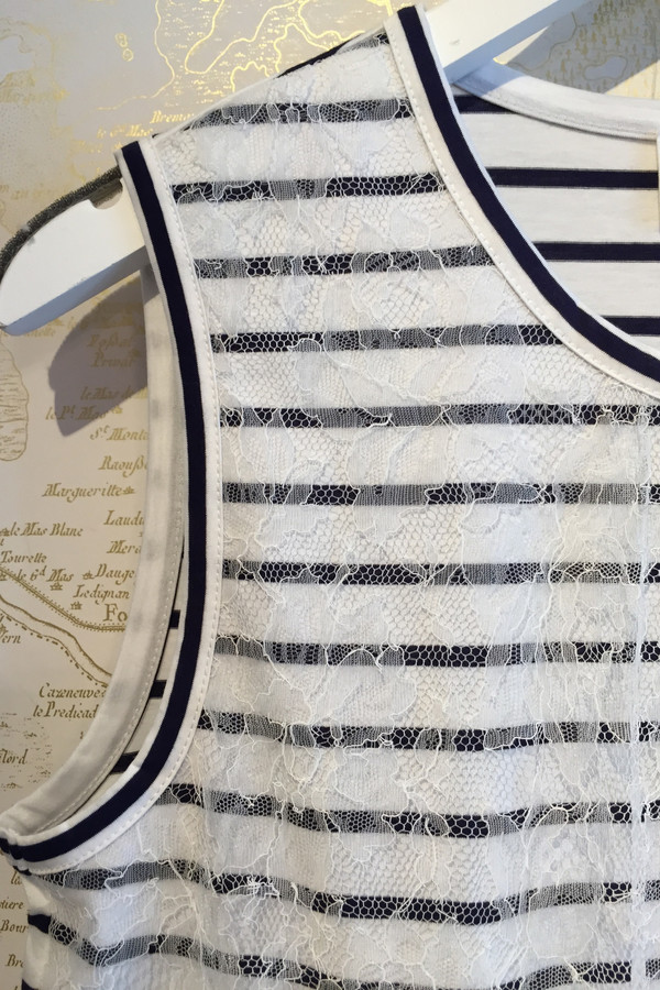 Leur Logette Striped Lace Tank Leur Logette Striped Lace Tank