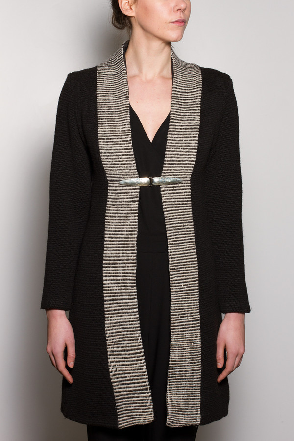Textile Lapel Coat Textile Lapel Coat
