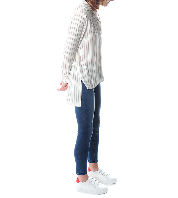 FRAME Denim Le High Popover Blouse | Gardena Stripe FRAME Denim Le High Popover Blouse | Gardena Stripe