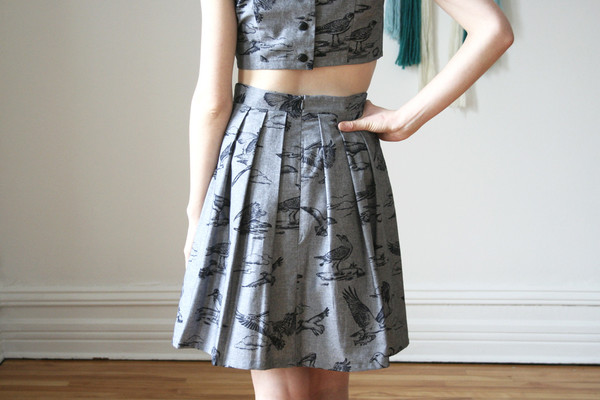 Birds of North America Aracari Skirt Black (Toile Birds) Birds of North America Aracari Skirt Black (Toile Birds)