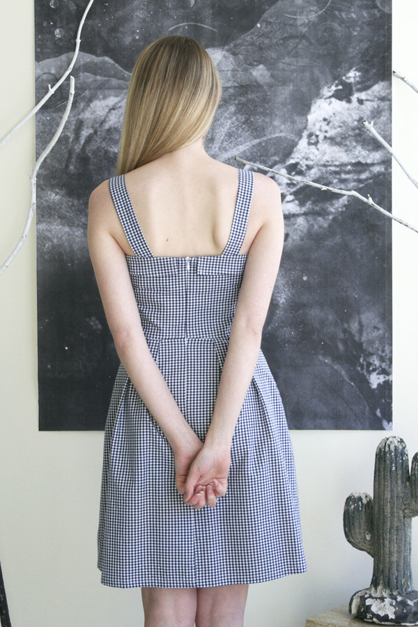 Birds of North America Sylph Dress (Navy Gingham) Birds of North America Sylph Dress (Navy Gingham)