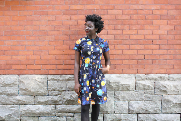 Birds of North America Visorbearer Dress Universe Print Birds of North America Visorbearer Dress Universe Print