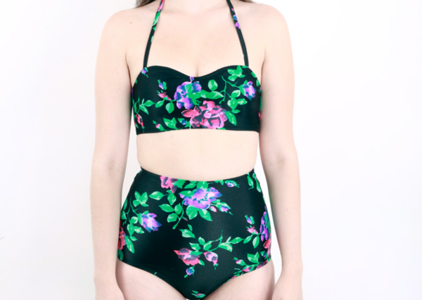 Minnow Bathers Black Floral Two Piece Minnow Bathers Black Floral Two Piece