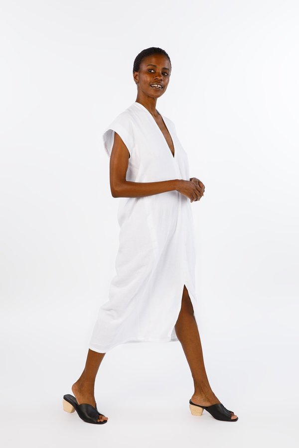 Miranda Bennett White Vision Dress, Double Gauze Miranda Bennett White Vision Dress, Double Gauze