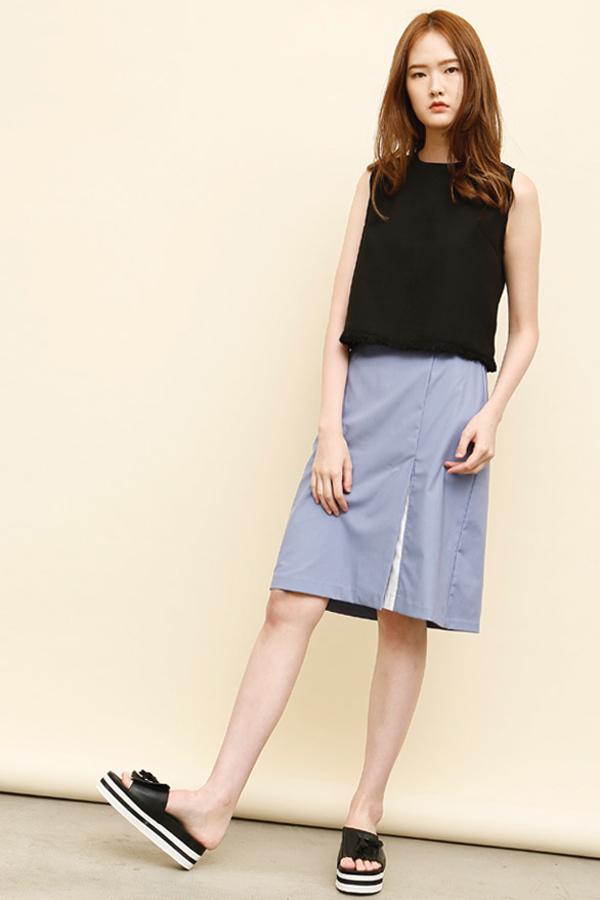 AMONG by ROCKET X LUNCH Black Fringe Top AMONG by ROCKET X LUNCH Black Fringe Top