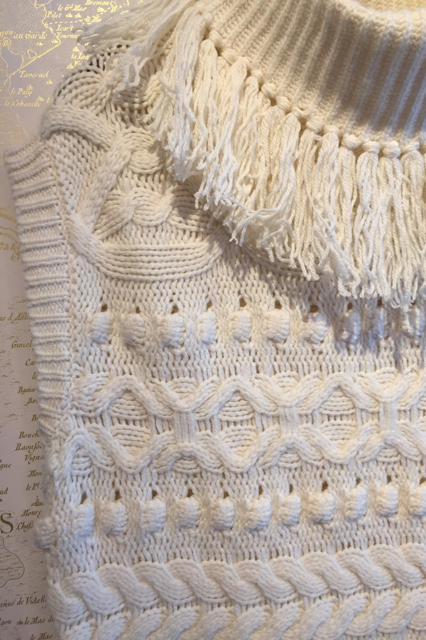 Rhié Cable knit sweater dress with fringe Rhié Cable knit sweater dress with fringe