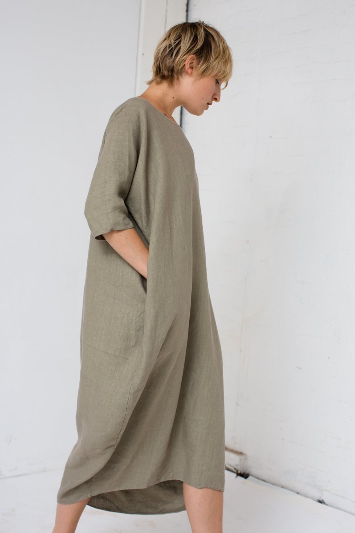 long cocoon dress