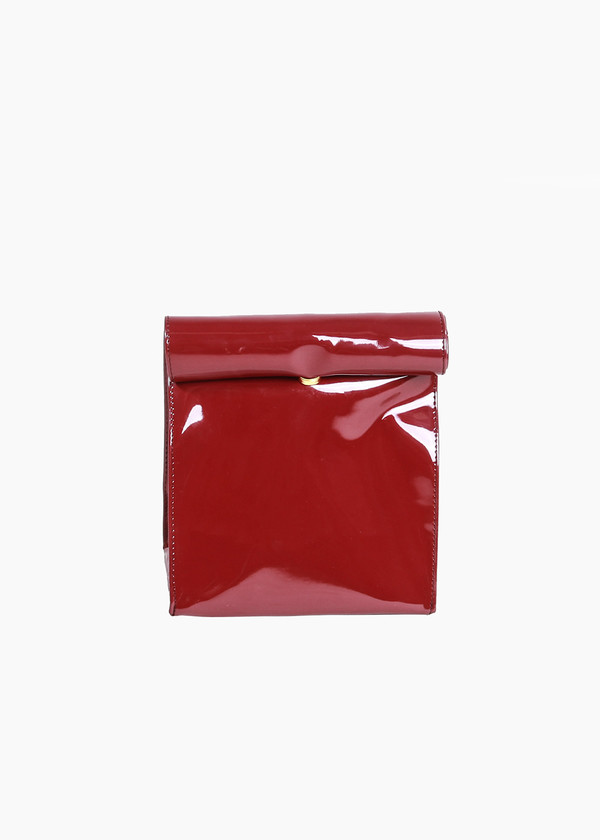 S M K Burgundy Foldover Bag S M K Burgundy Foldover Bag