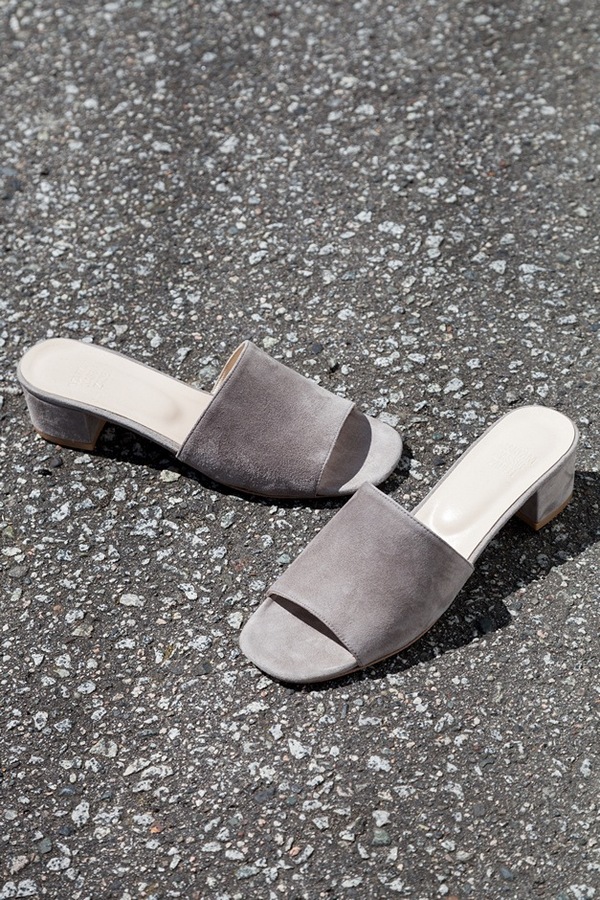 Maryam Nassir Zadeh Sophie Slide | elephant suede Maryam Nassir Zadeh Sophie Slide | elephant suede