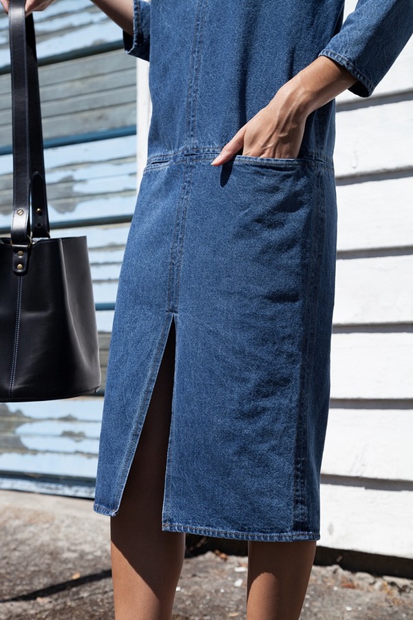 Caron Callahan Leone Dress | denim Caron Callahan Leone Dress | denim