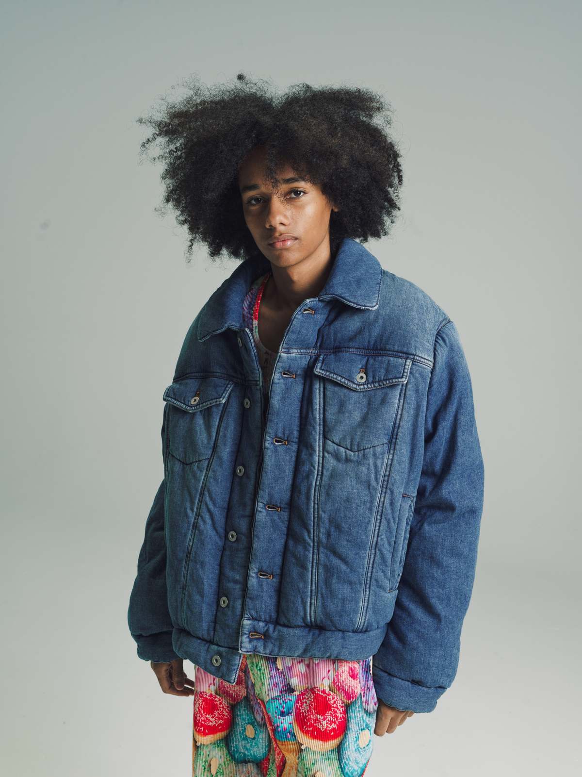 LOEWE Padded Denim Jacket - Indigo Blue 