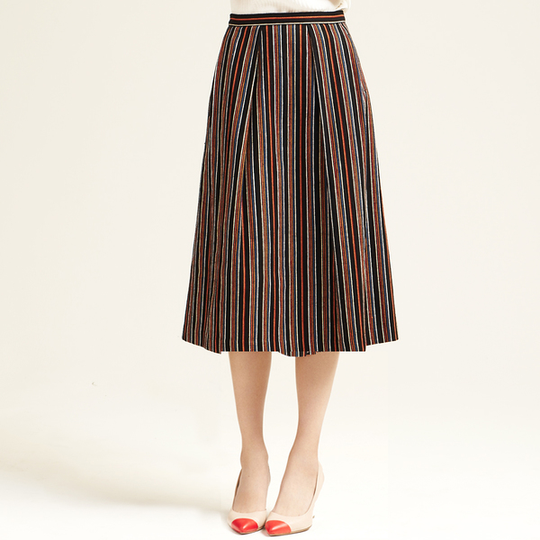 Nikki Chasin Chase Midi Striped Skirt Nikki Chasin Chase Midi Striped Skirt