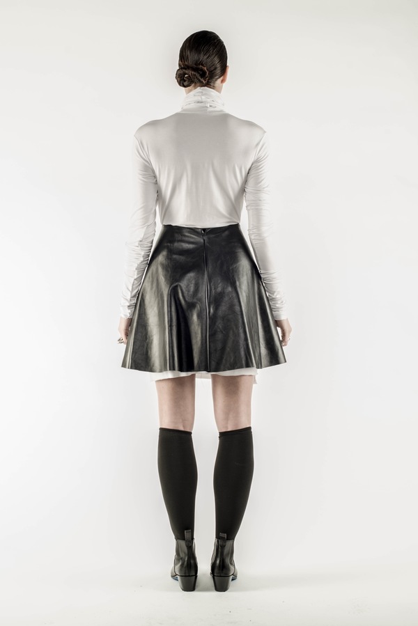 Brit Wacher 'Cosmic Slop' Leather Bonded Skirt Brit Wacher 'Cosmic Slop' Leather Bonded Skirt