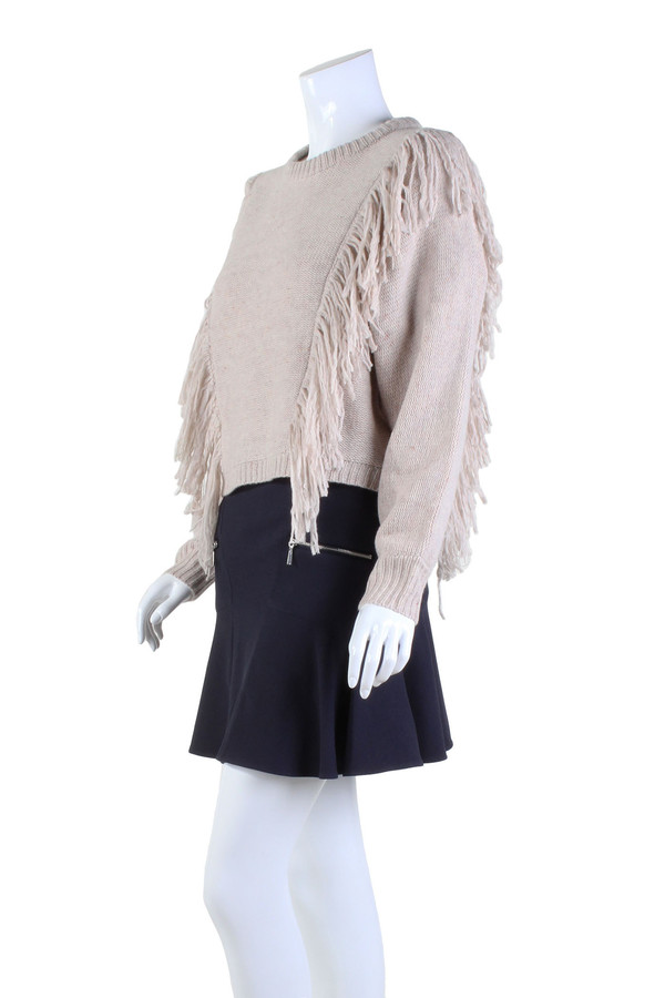 Cosette Agnes Fringe Sweater | Taupe Cosette Agnes Fringe Sweater | Taupe