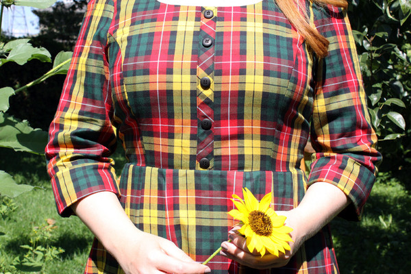 Birds of North America Wood Rail Dress (Buchanan Plaid) Birds of North America Wood Rail Dress (Buchanan Plaid)
