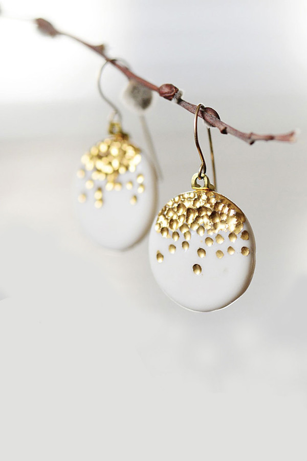 Porcelain and Stone Midnight Kiss Earrings Porcelain and Stone Midnight Kiss Earrings
