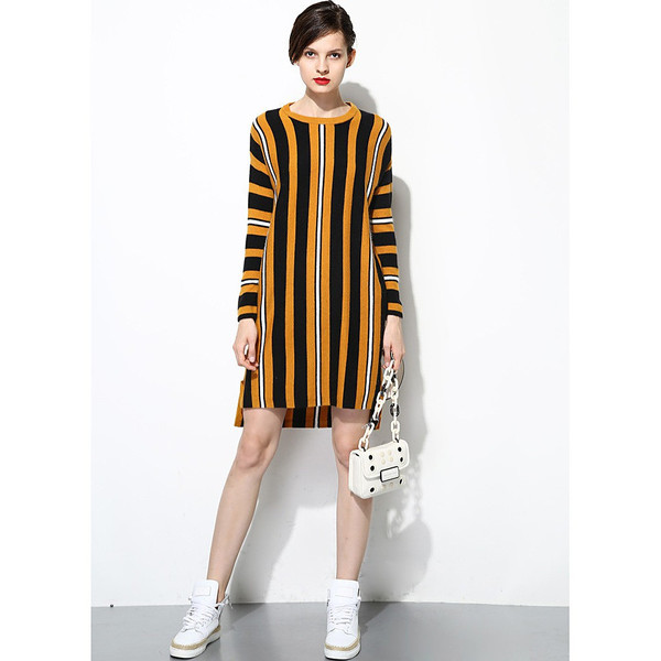 FEW MODA Striped Sweater Dress FEW MODA Striped Sweater Dress
