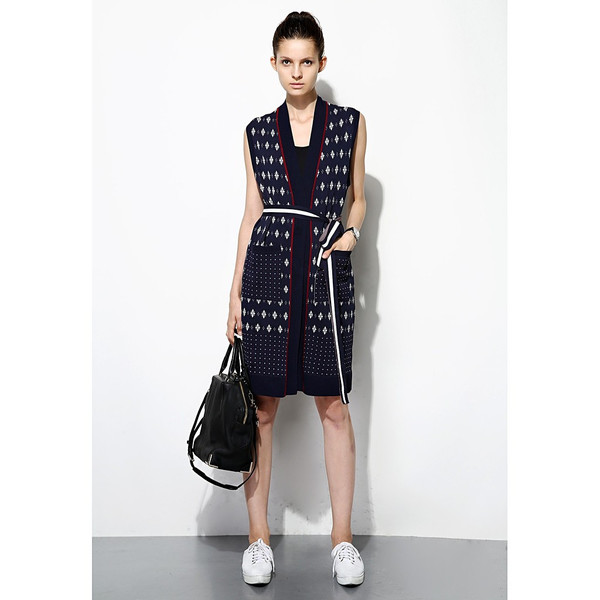 FEW MODA Patterned Knitted Waistcoat FEW MODA Patterned Knitted Waistcoat