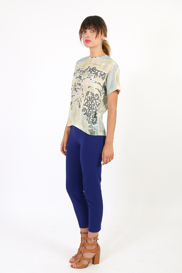 Nanushka Marte Printed Silk Top Nanushka Marte Printed Silk Top