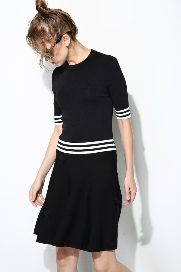 FEW MODA Simple Striped Linen Dress FEW MODA Simple Striped Linen Dress